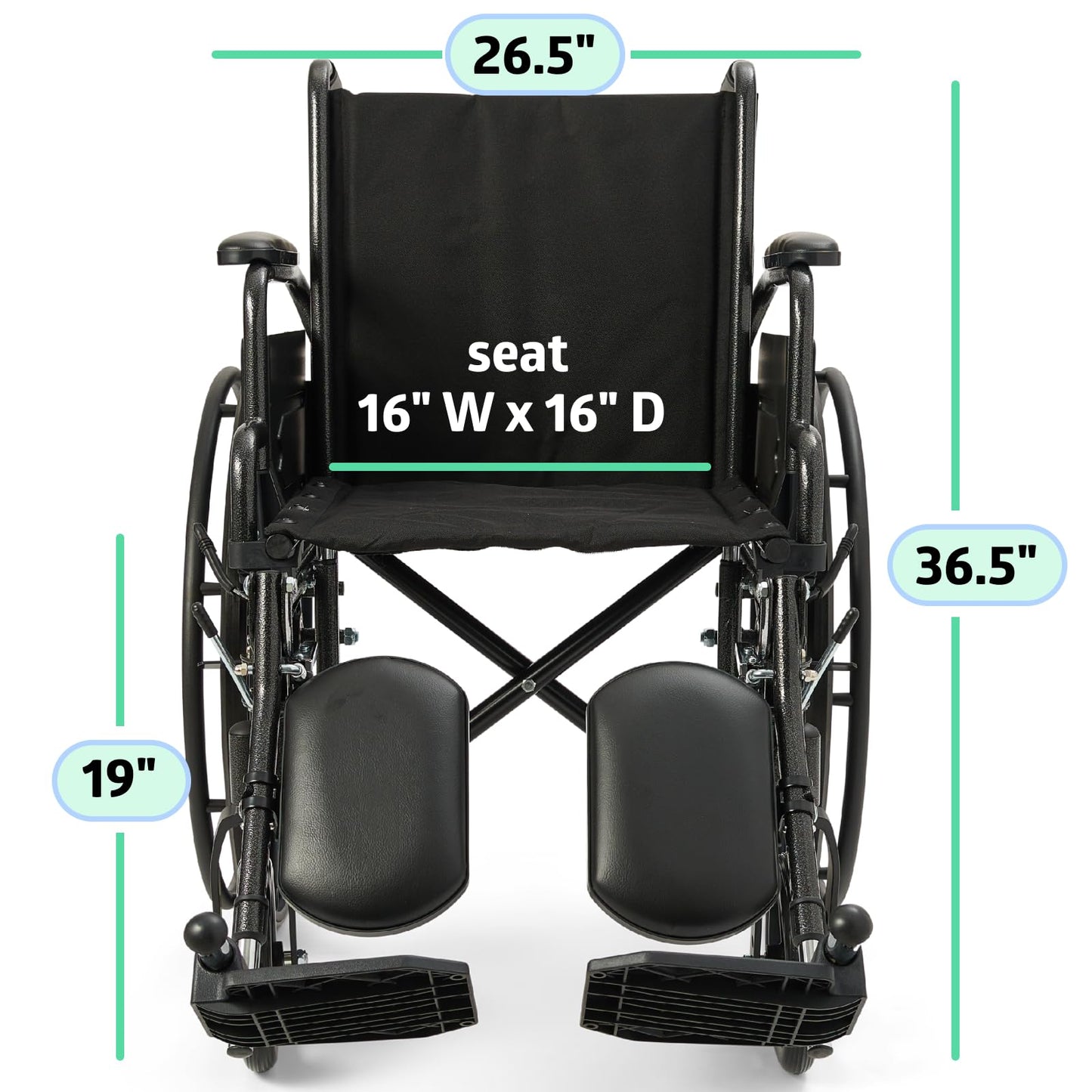 WellBeing Life Comfortable Folding Wheelchair