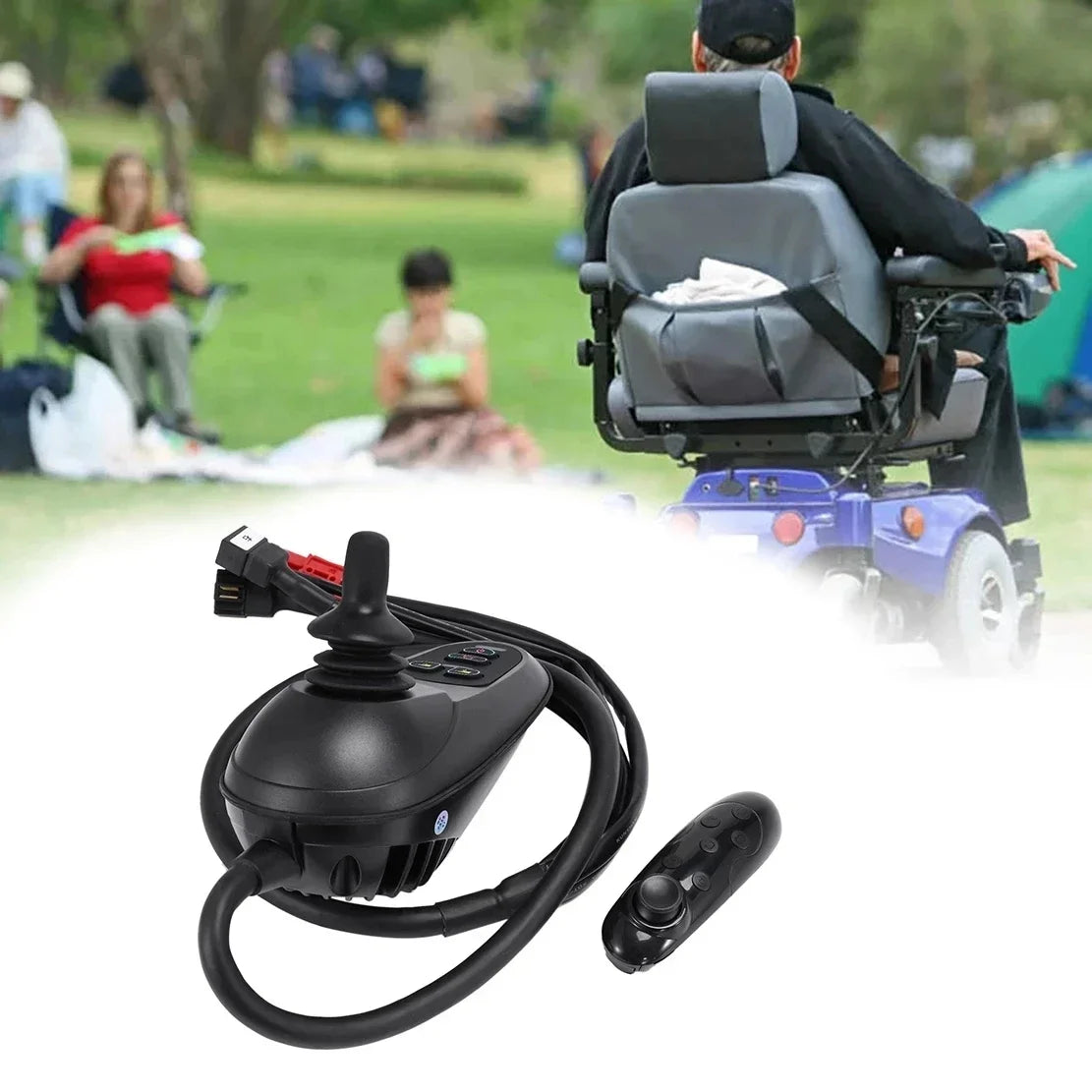 Universal Electric Wheelchair Joystick Dual Controller Wireless Bluetooth Control Handle